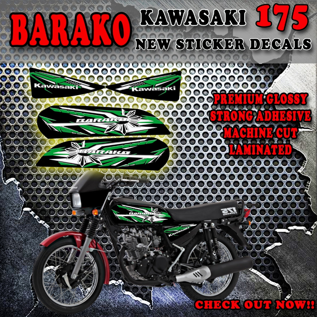 Gas Tank Decals for KAWASAKI BARAKO 175cc