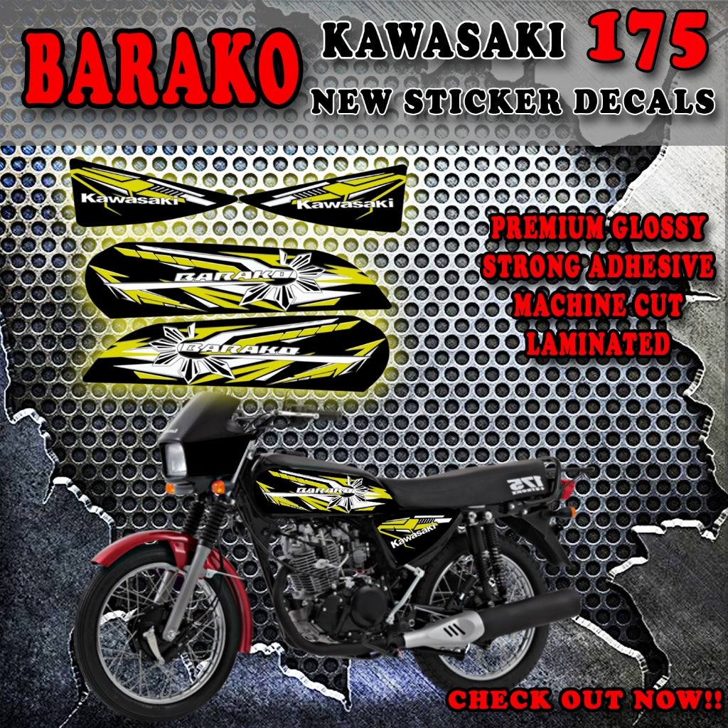 Gas Tank Decals for KAWASAKI BARAKO 175cc