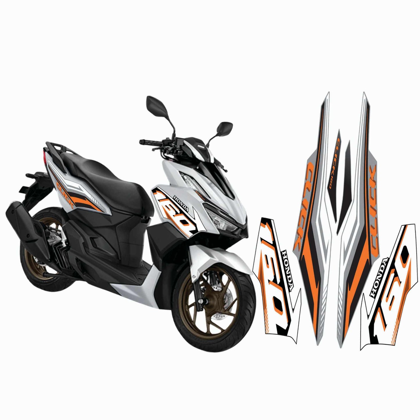 HONDA CLICK FULL DECALS 160 / HONDA CLICK FULL STICKERS 160 / CLICK 160 STICKER