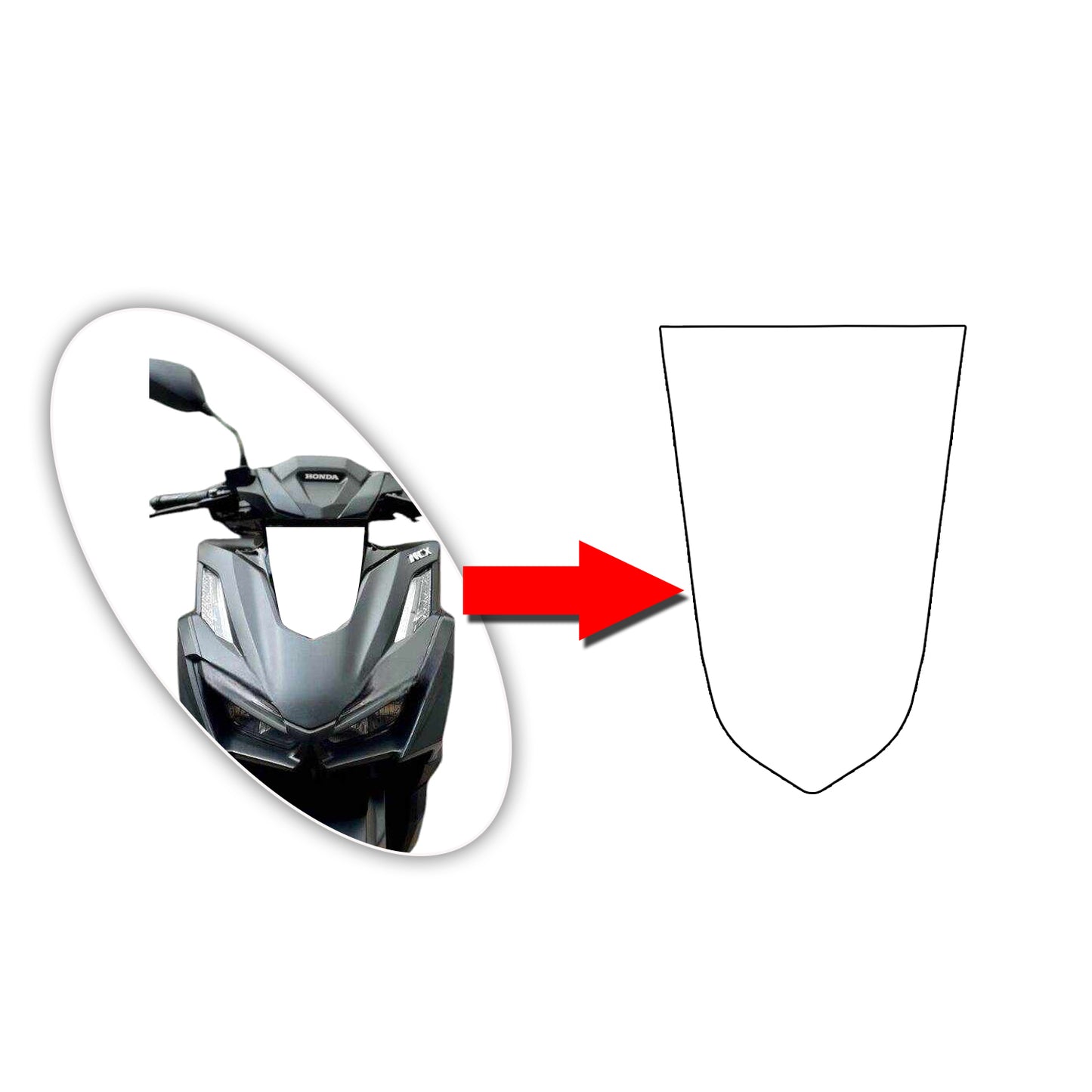 HONDA CLICK FRONT "CUT" FIT FOR CLICK 160 MOTORCYCLE