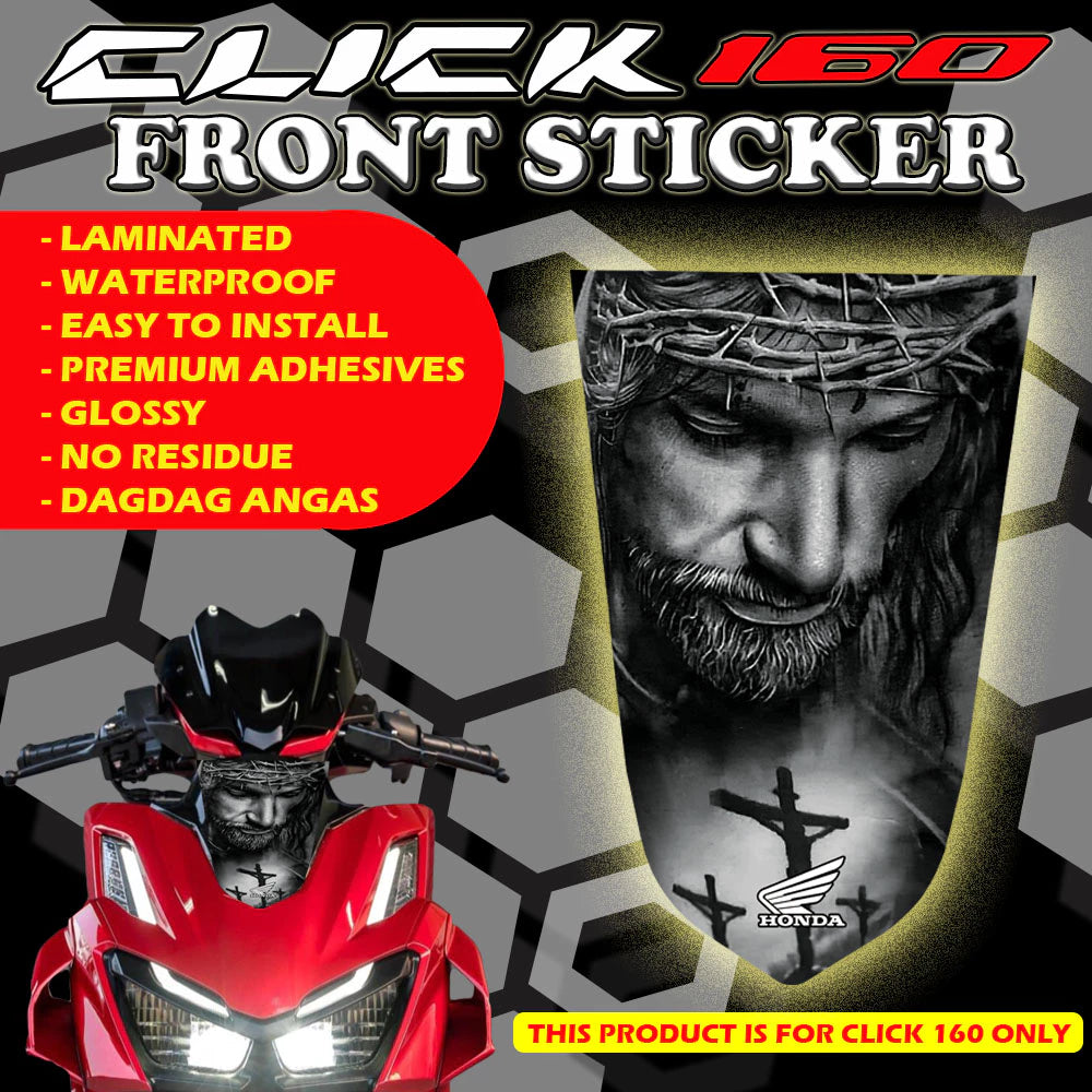 HONDA CLICK 160i FRONT STICKER/ CLICK 160 ACCESSORIES / CLICK 160 STICKERS /CLICK 160 FRONT STICKER