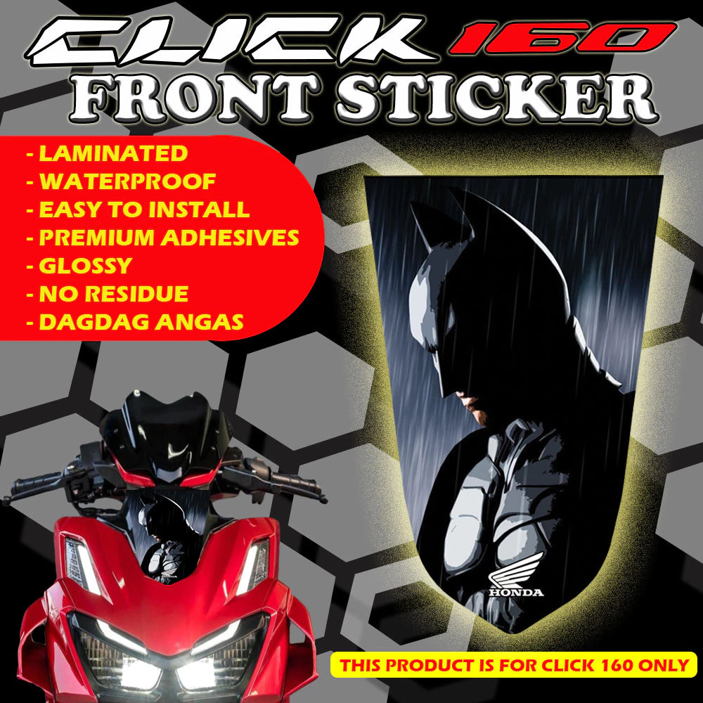 HONDA CLICK 160i FRONT STICKER/ CLICK 160 ACCESSORIES / CLICK 160 STICKERS /CLICK 160 FRONT STICKER