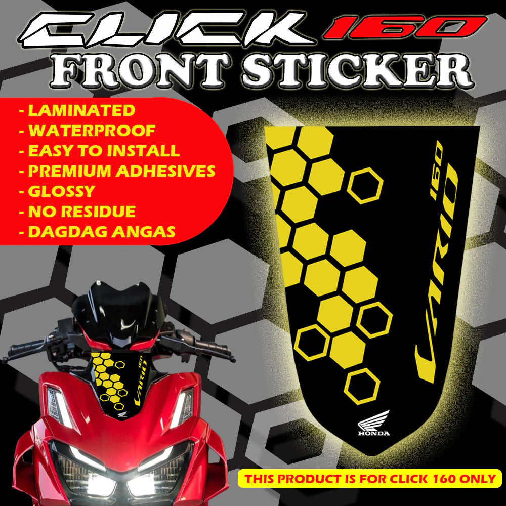 HONDA CLICK 160i FRONT STICKER/ CLICK 160 ACCESSORIES / CLICK 160 STICKERS /CLICK 160 FRONT STICKER