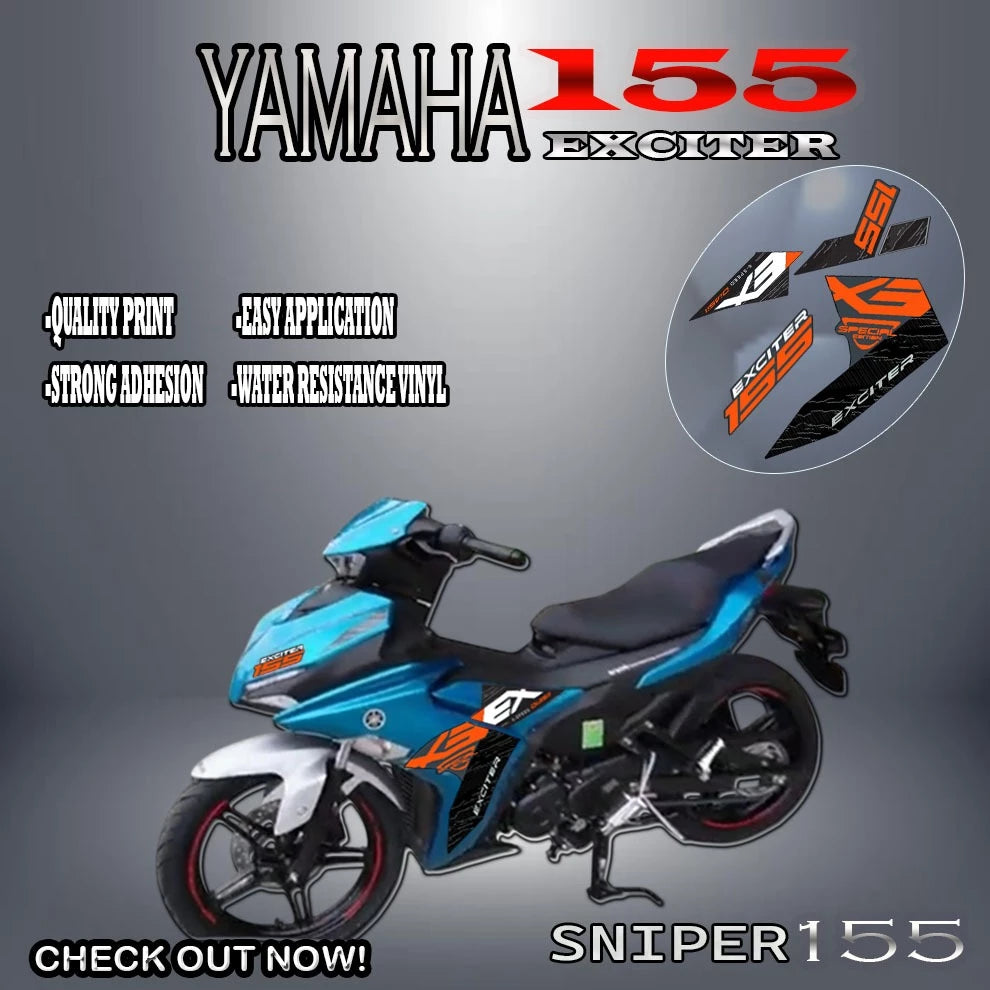 FULL DECALS FOR SNIPER155 EXCITER DESIGN STICKER/ YAMAHA SNIPER155 STICKER/ YAMAHA SNIPER ACCESSORI