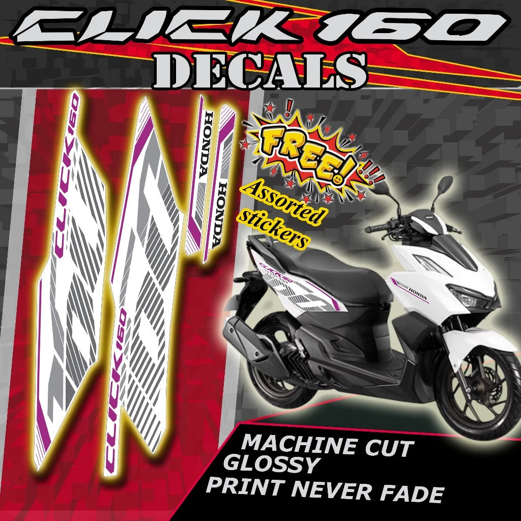 CLICK 160 FULL SET DECALS / CLICK 160 FULL SET STICKER / CLICK 160 STICKER DECALS / CLICK 160 DECALS