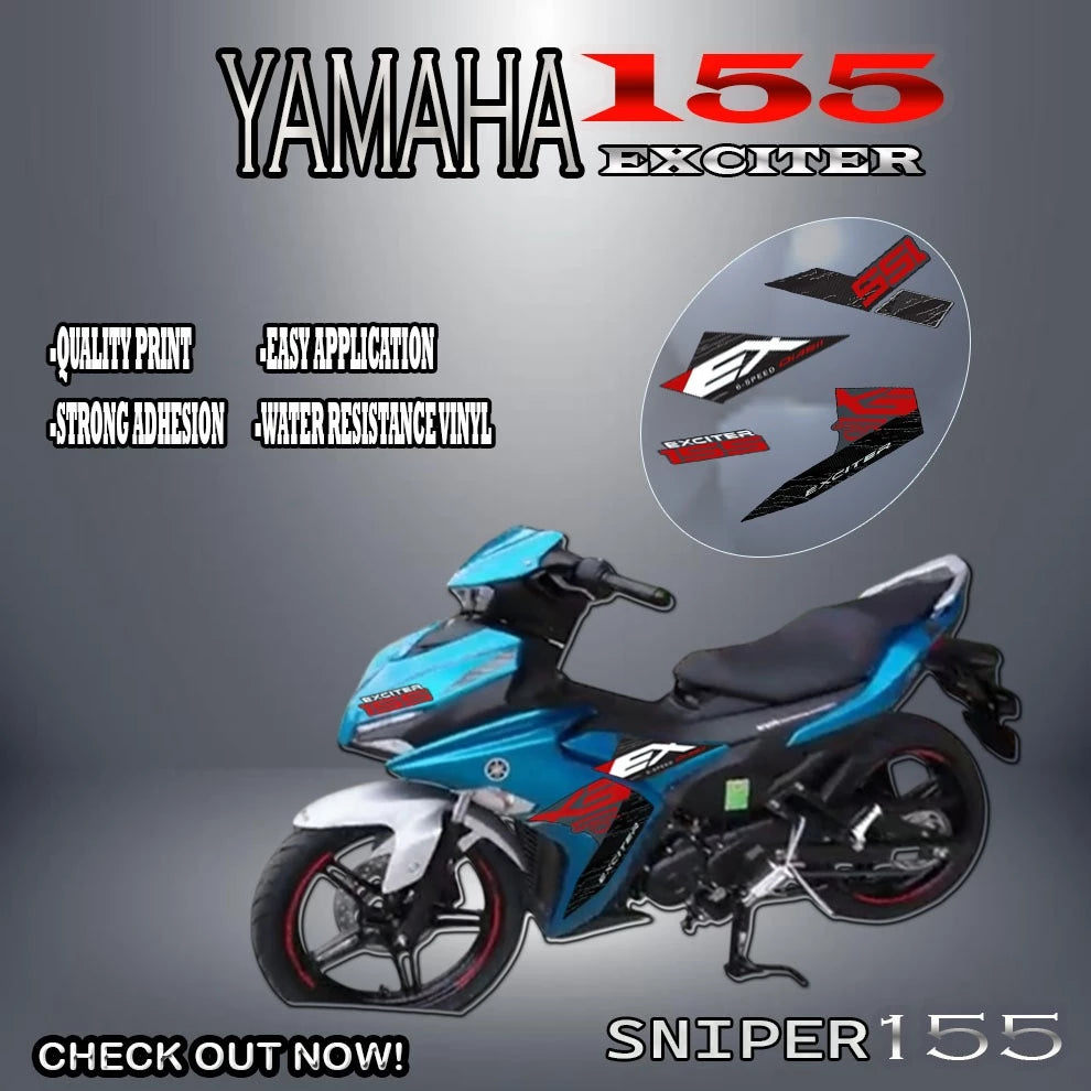 FULL DECALS FOR SNIPER155 EXCITER DESIGN STICKER/ YAMAHA SNIPER155 STICKER/ YAMAHA SNIPER ACCESSORI