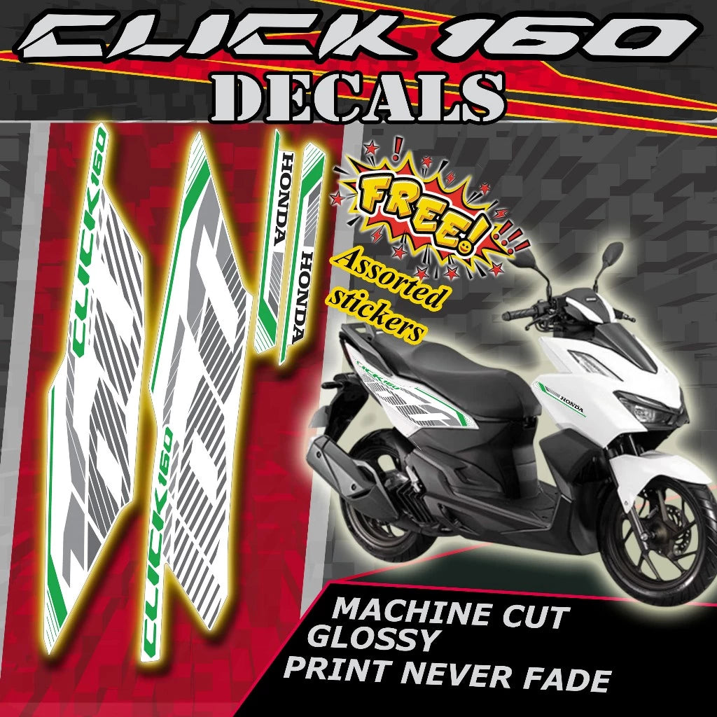 CLICK 160 FULL SET DECALS / CLICK 160 FULL SET STICKER / CLICK 160 STICKER DECALS / CLICK 160 DECALS