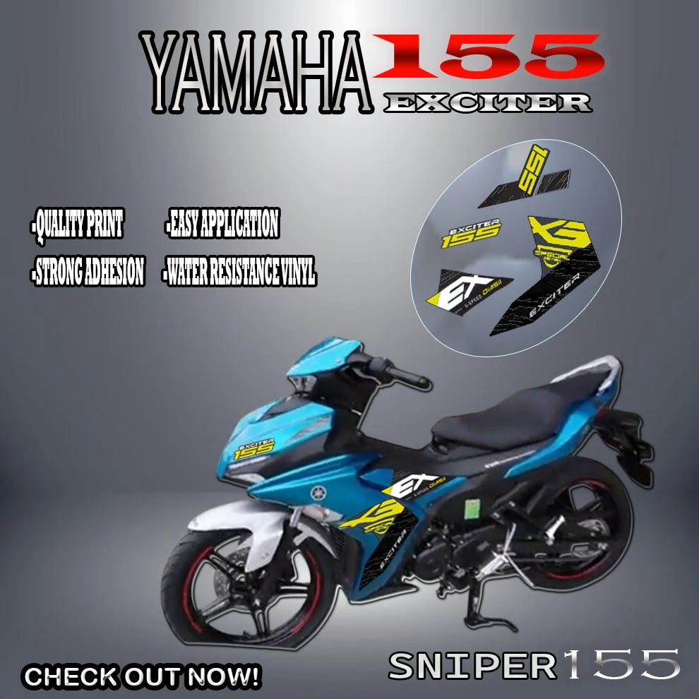 FULL DECALS FOR SNIPER155 EXCITER DESIGN STICKER/ YAMAHA SNIPER155 STICKER/ YAMAHA SNIPER ACCESSORI