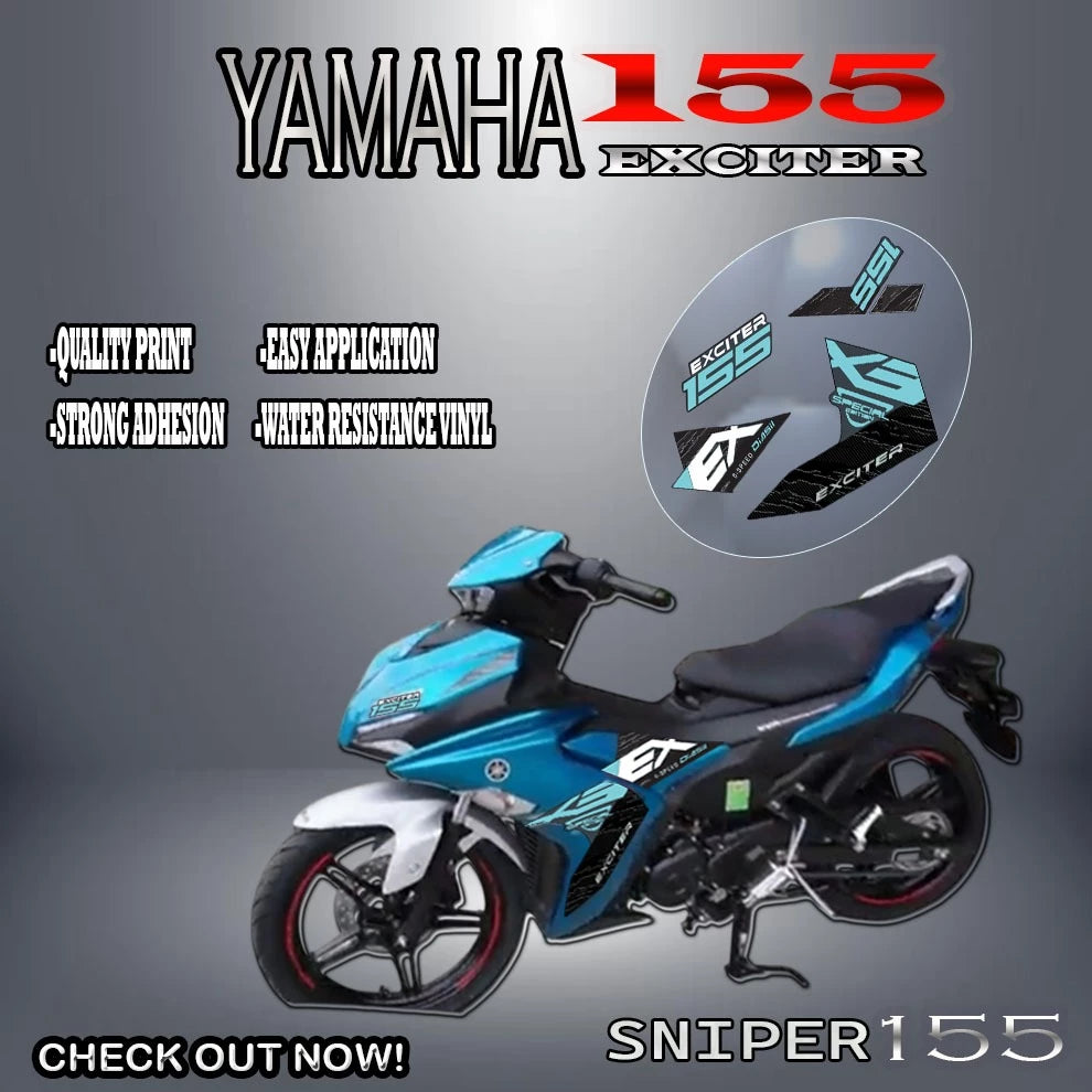 FULL DECALS FOR SNIPER155 EXCITER DESIGN STICKER/ YAMAHA SNIPER155 STICKER/ YAMAHA SNIPER ACCESSORI