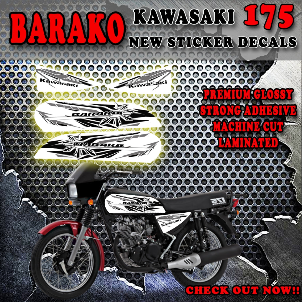 Gas Tank Decals for KAWASAKI BARAKO 175cc