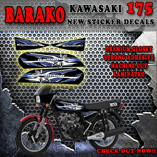 Gas Tank Decals for KAWASAKI BARAKO 175cc
