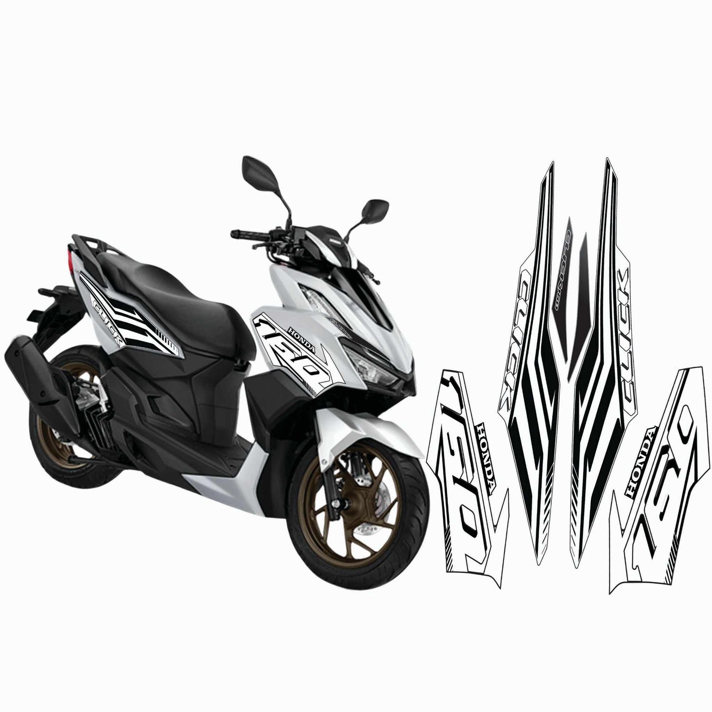 HONDA CLICK FULL DECALS 160 / HONDA CLICK FULL STICKERS 160 / CLICK 160 STICKER
