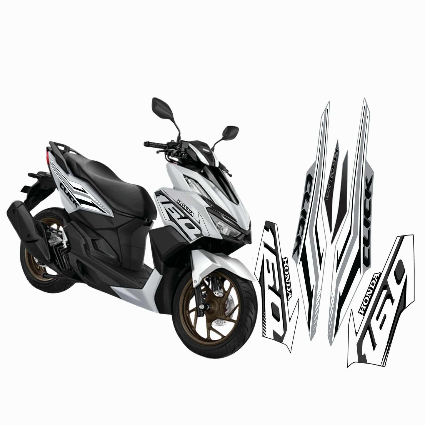 HONDA CLICK FULL DECALS 160 / HONDA CLICK FULL STICKERS 160 / CLICK 160 STICKER