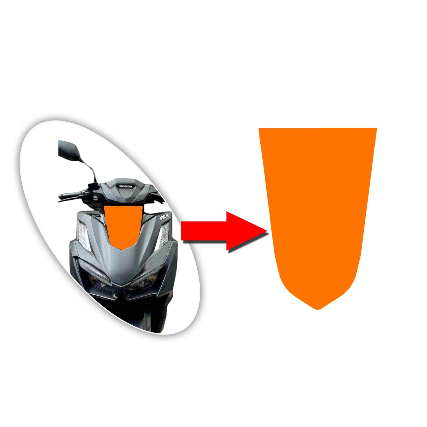 HONDA CLICK FRONT "CUT" FIT FOR CLICK 160 MOTORCYCLE