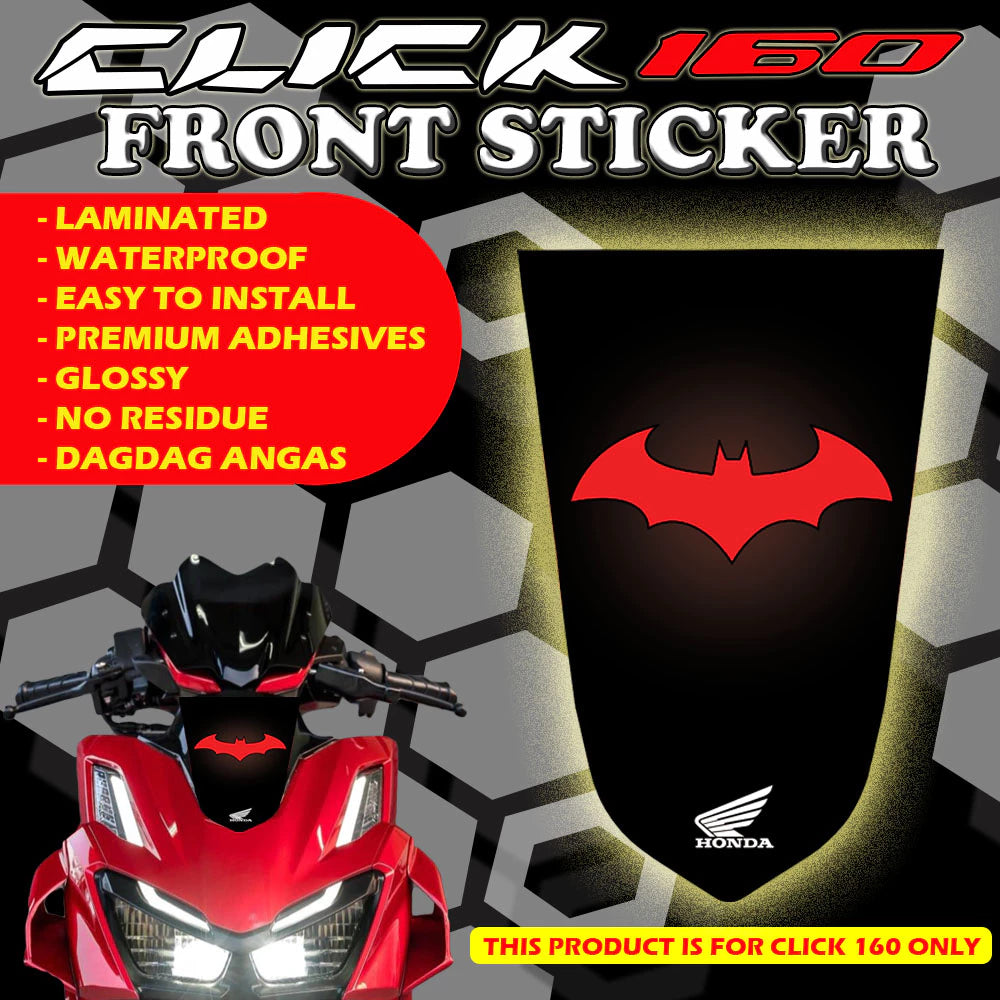 HONDA CLICK 160i FRONT STICKER/ CLICK 160 ACCESSORIES / CLICK 160 STICKERS /CLICK 160 FRONT STICKER