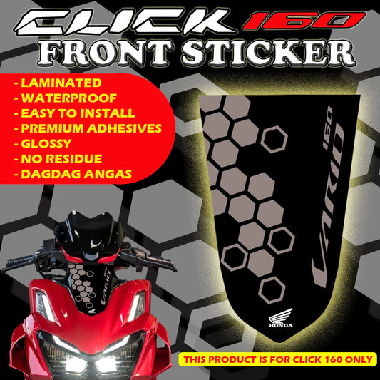 HONDA CLICK 160i FRONT STICKER/ CLICK 160 ACCESSORIES / CLICK 160 STICKERS /CLICK 160 FRONT STICKER