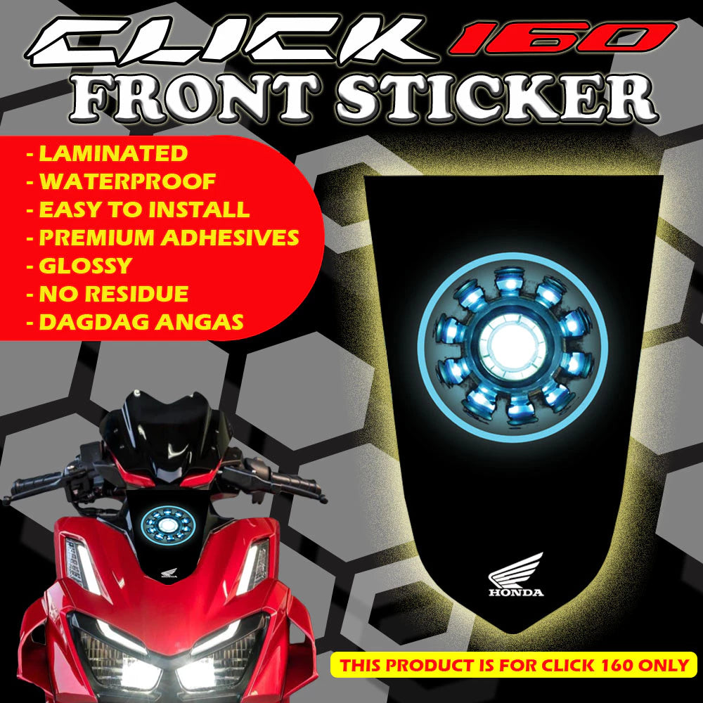 HONDA CLICK 160i FRONT STICKER/ CLICK 160 ACCESSORIES / CLICK 160 STICKERS /CLICK 160 FRONT STICKER