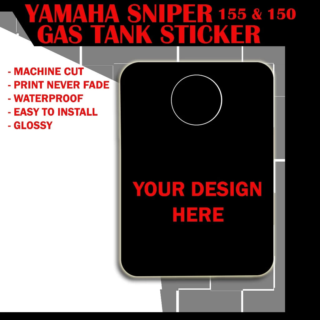 YAMAHA SNIPER 155 & 150 GAS TANK STICKER / YAMAHA SNIPER GAS TANK STICKER / YAMAHA SNIPER STICKER