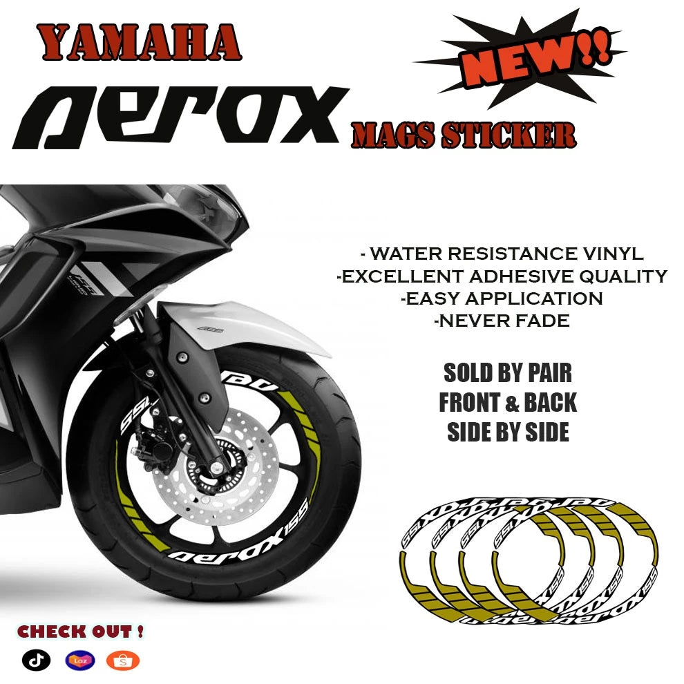 YAMAHA AEROX 155 NEW MAGS STICKER DESIGN /YAMAHA AEROX 155 STICKER /YAMAHA ACCESSORIES