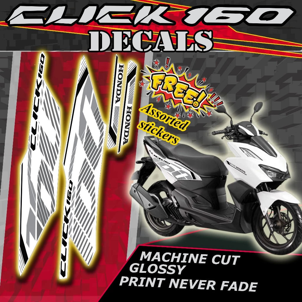 CLICK 160 FULL SET DECALS / CLICK 160 FULL SET STICKER / CLICK 160 STICKER DECALS / CLICK 160 DECALS