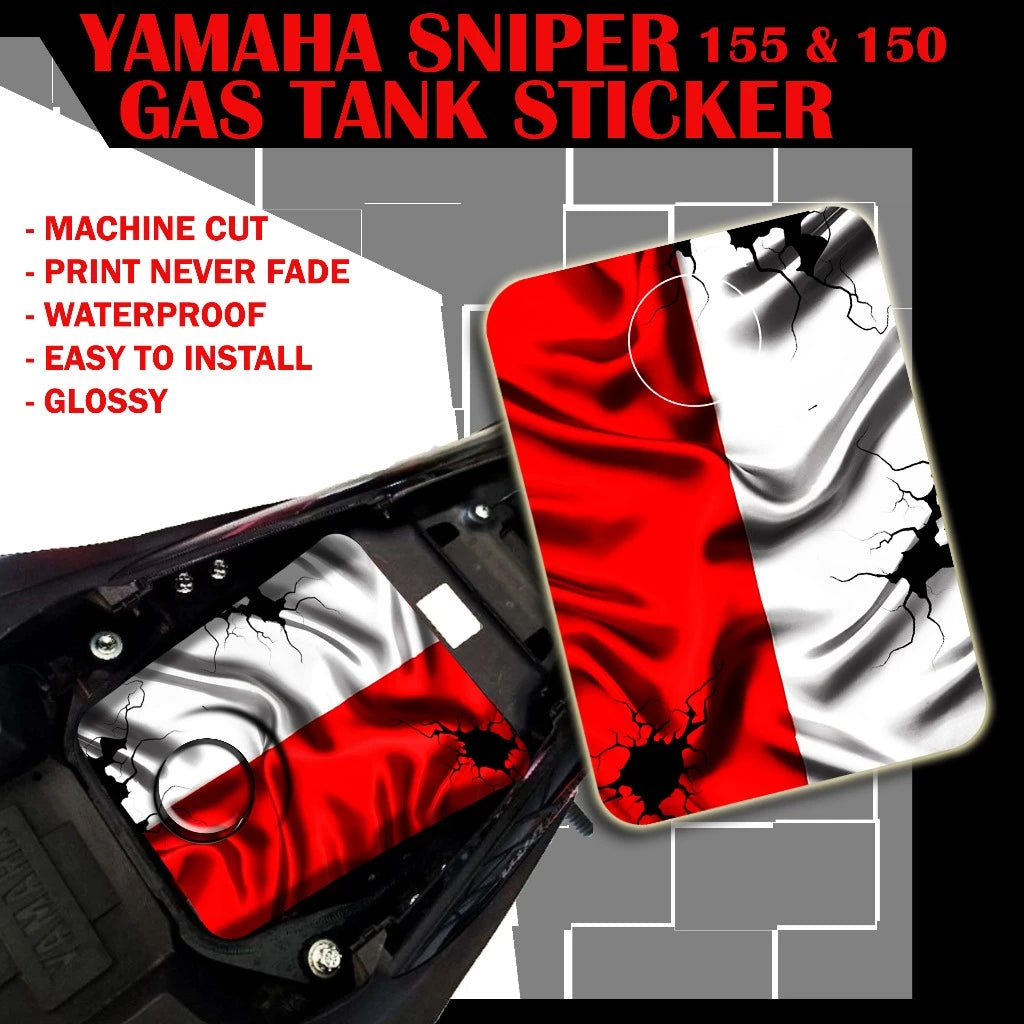 YAMAHA SNIPER 155 & 150 GAS TANK STICKER / YAMAHA SNIPER GAS TANK STICKER / YAMAHA SNIPER STICKER