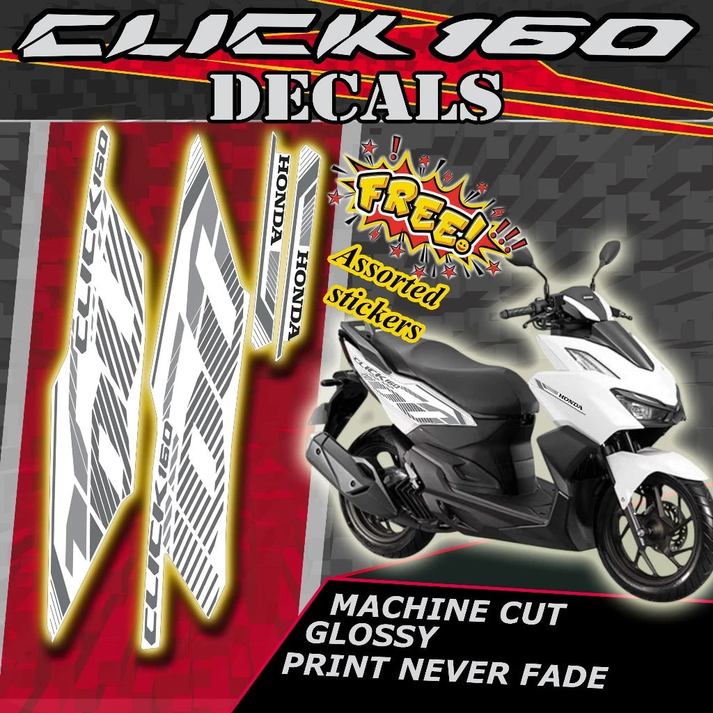CLICK 160 FULL SET DECALS / CLICK 160 FULL SET STICKER / CLICK 160 STICKER DECALS / CLICK 160 DECALS