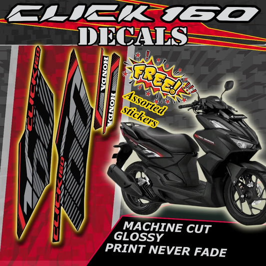 CLICK 160 FULL SET DECALS / CLICK 160 FULL SET STICKER / CLICK 160 STICKER DECALS / CLICK 160 DECALS