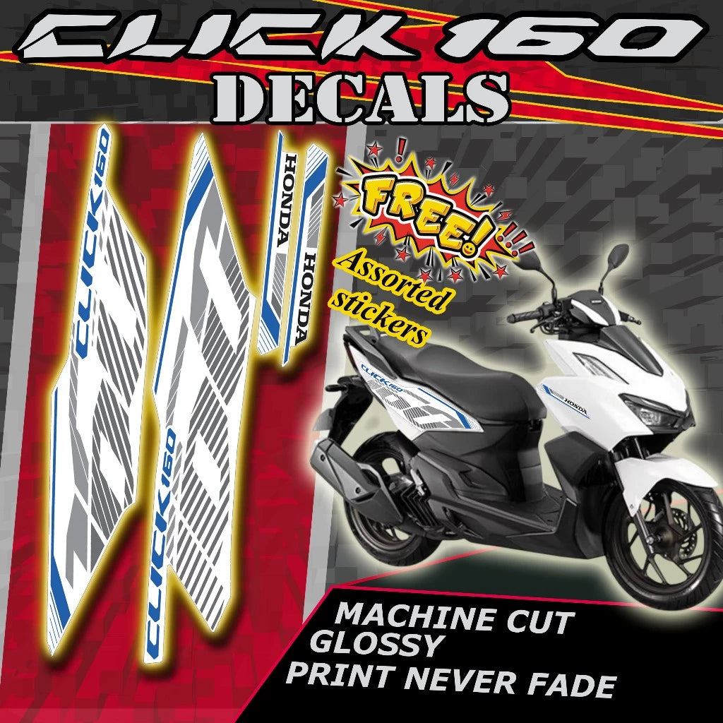 CLICK 160 FULL SET DECALS / CLICK 160 FULL SET STICKER / CLICK 160 STICKER DECALS / CLICK 160 DECALS
