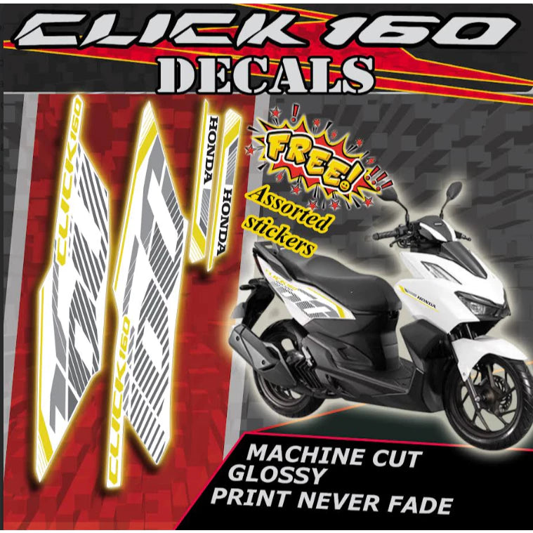 CLICK 160 FULL SET DECALS / CLICK 160 FULL SET STICKER / CLICK 160 STICKER DECALS / CLICK 160 DECALS