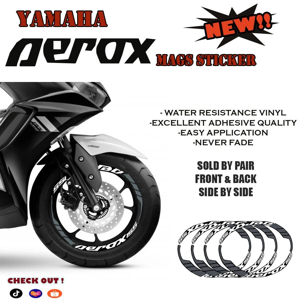 YAMAHA AEROX 155 NEW MAGS STICKER DESIGN /YAMAHA AEROX 155 STICKER /YAMAHA ACCESSORIES