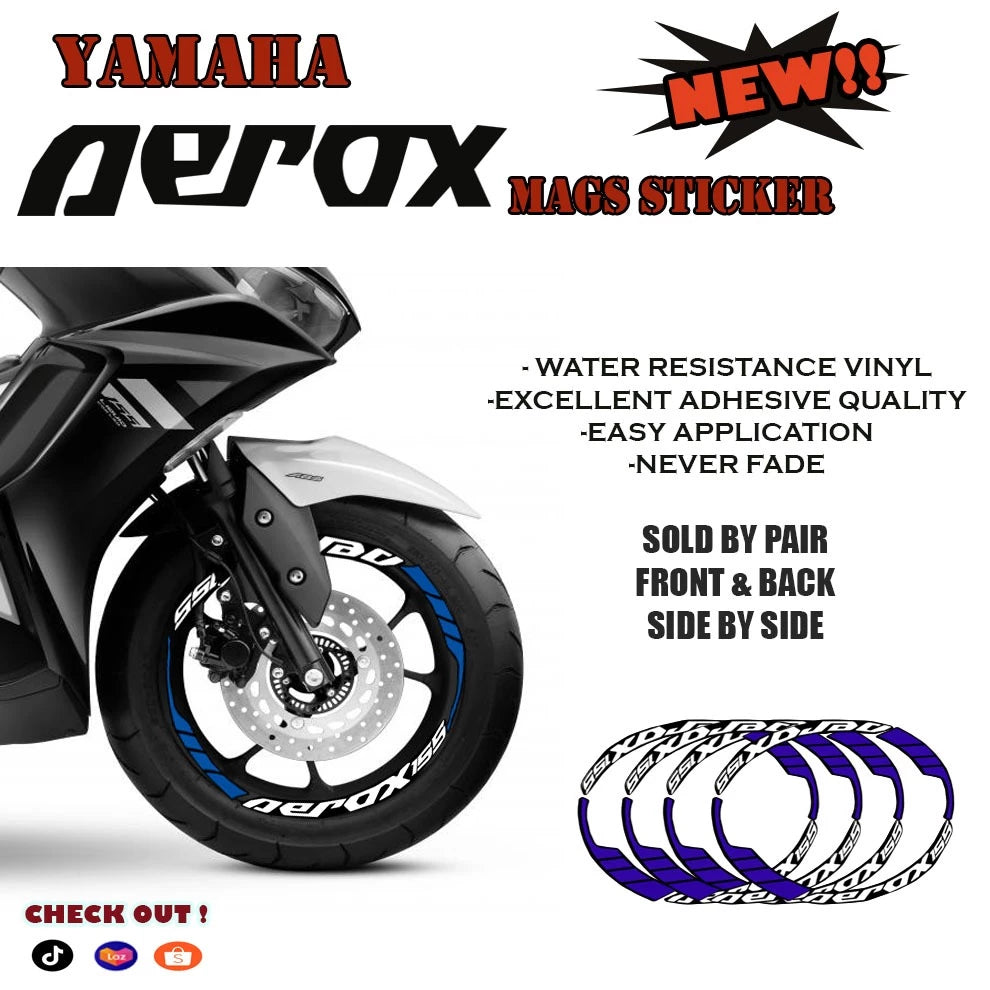 YAMAHA AEROX 155 NEW MAGS STICKER DESIGN /YAMAHA AEROX 155 STICKER /YAMAHA ACCESSORIES